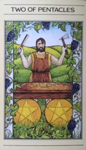 PENTACLES two of